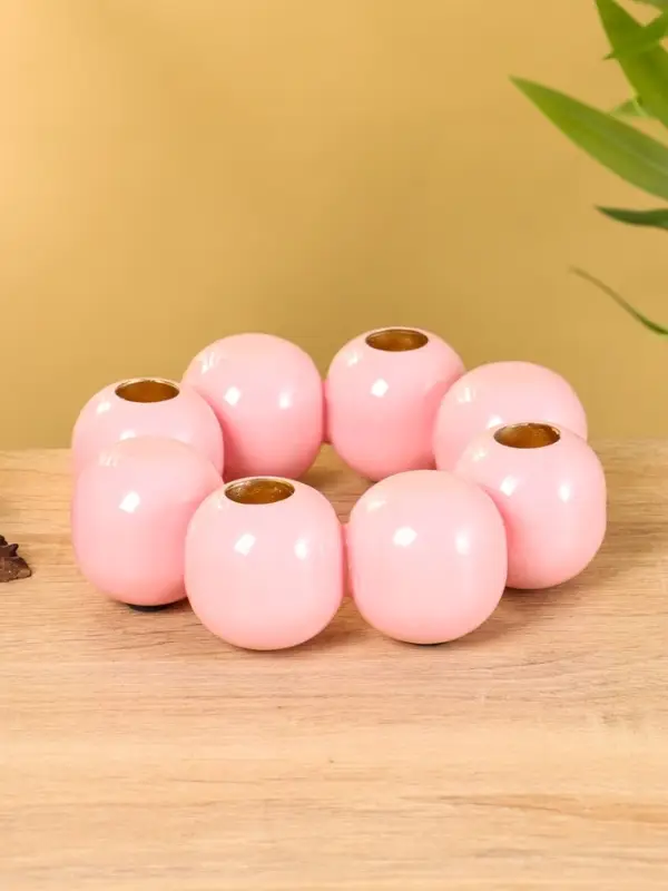 Подсвечник на 4 свечи  Подсвечник на 4 свечи "Бусы" с 8 сферами, зефир 19х19х5,5 см