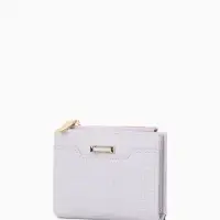 Кошелёк женский на кнопке, 12.5&times;2&times;9 см, однотонный, комбинированный, светло-сиреневый