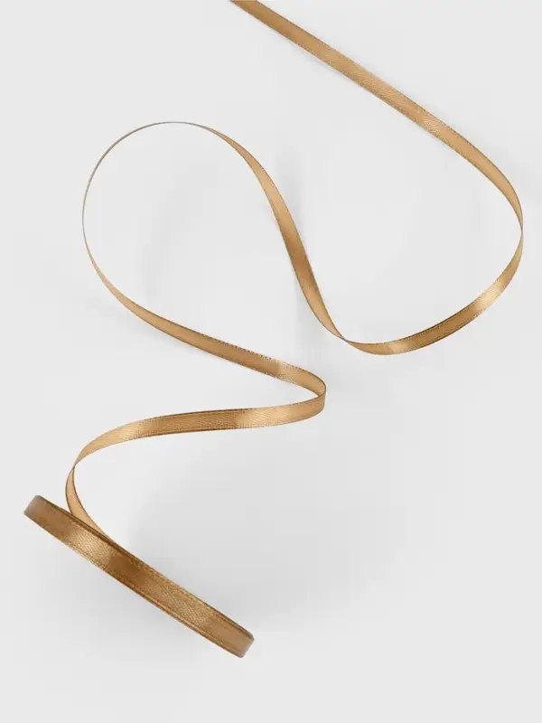 Лента атласная, 6 мм, 23±1 м, тёмно-бежевая №106 Лента атласная, 6 мм, 23±1 м, тёмно-бежевая №106