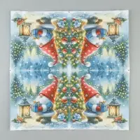 Салфетки новогодние бумажные &laquo;Сказочный гном&raquo;, 33&times;33, 3 слоя, 20 шт.