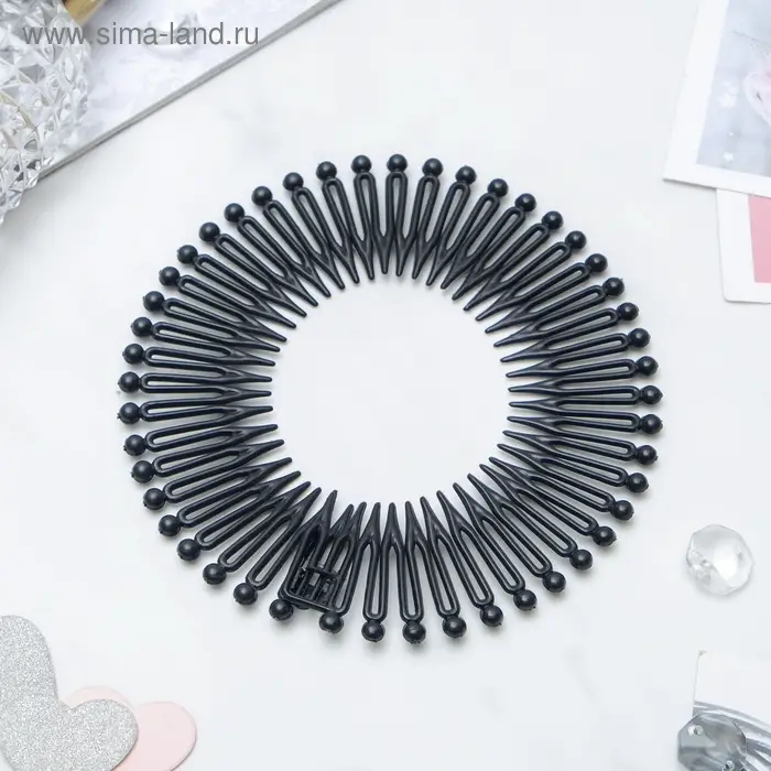 Гребень - ободок для волос «Классика», чёрный