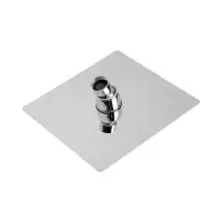 Лейка стационарная ZEIN Z015, квадратная, 15&times;15 см, 1 режим, полированная нерж. сталь