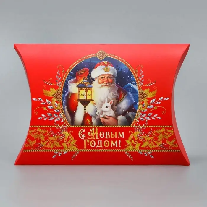 Коробка новогодняя складная фигурная «С Новым годом», Дед Мороз, 19 х 14 х 4 см