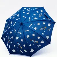 Зонт - трость детский &laquo;Мир&raquo;, полуавтоматический, с проявляющимся рисунком, R=49/55 см, d=98 см, МИКС