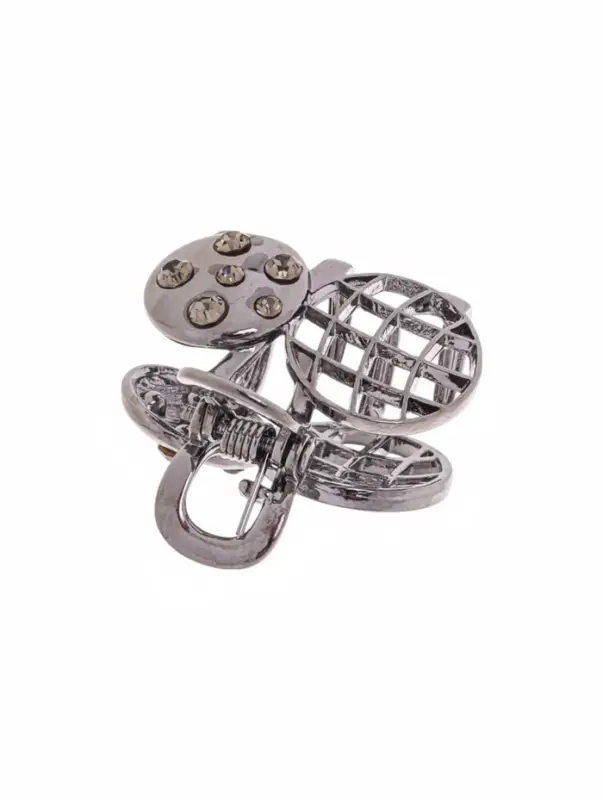 Крабик для волос &laquo;Оливия&raquo;, вишенки, 2.5 см, чёрный