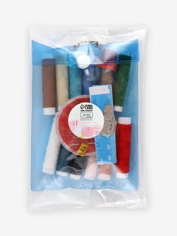 Швейный набор, 25 предметов, в чехле ПВХ, МИКС