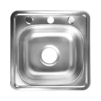Мойка кухонная ZEIN, врезная, толщина 0.6 мм,38*38*15 см, 3 1/2&rsquo;&rsquo;, с сифоном