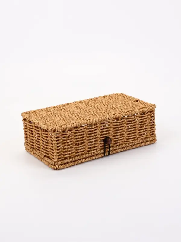 Салфетница - органайзер плетёная &laquo;Лесная кухня&raquo;, 25&times;14&times;8 см, бежевая