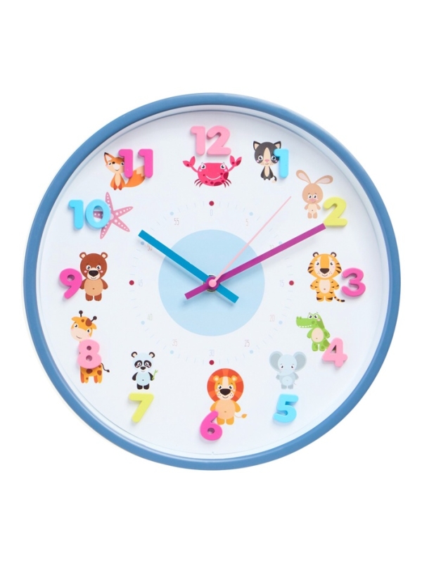 Часы настенные интерьерные детские «Зверята», плавный ход, циферблат d-30 см Часы настенные интерьерные детские «Зверята», плавный ход, циферблат d-30 см