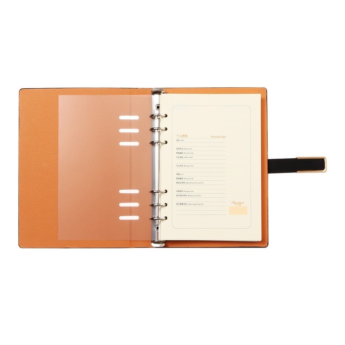 Органайзер на кольцах, формат А5, 90 листов, линия, с хлястиком, обложка кожзам МИКС Органайзер на кольцах, формат А5, 90 листов, линия, с хлястиком, обложка кожзам МИКС