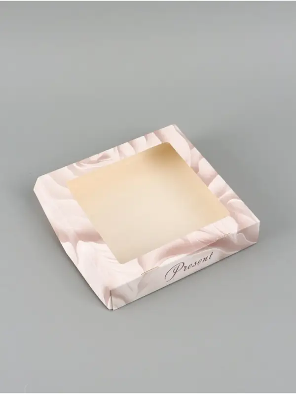 Коробка подарочная складная &laquo;Подарок&raquo;, 20&times;20&times;4 см, с окном