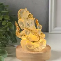 Фигурка светящаяся &laquo;Ганеша - бог мудрости&raquo;, акрил, от USB, 8&times;8&times;10 см