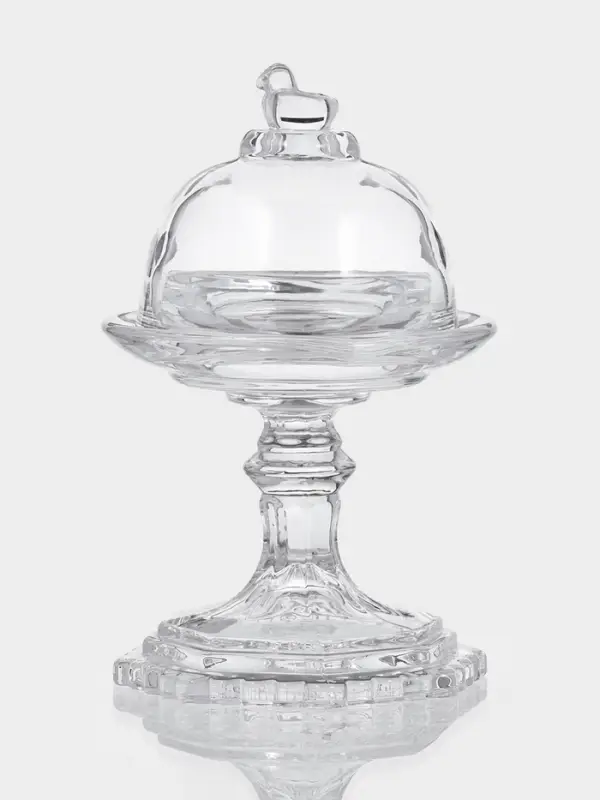 Икорница на ножке  Икорница на ножке "Купол" 9х9х14 см, прозрачный