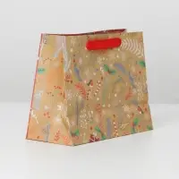 Пакет подарочный новогодний крафтовый «Европейский», MS 23 х18 х 10 см Пакет подарочный новогодний крафтовый «Европейский», MS 23 х18 х 10 см