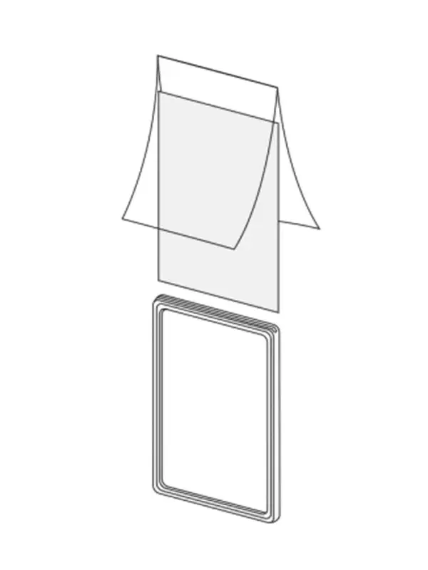 Карман-протектор для рамы, формат А4, пластиковый антибликовый