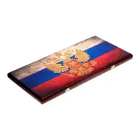 Настольная игра нарды с шашками &laquo;Герб России&raquo;, деревянные большие, 60&times;60 см