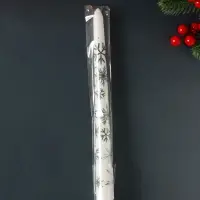 Свеча античная "Снежинки" 255х22 мм, с декором Свеча античная "Снежинки" 255х22 мм, с декором