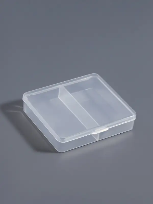 Органайзер для хранения мелочей, 2 ячейки, 7.3×6.3×1.6 см, прозрачный