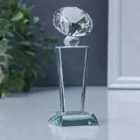 Фигурка стекло &laquo;Стела наградная. Кубок бриллиант&raquo;, под нанесение, 15.5&times;5&times;5 см