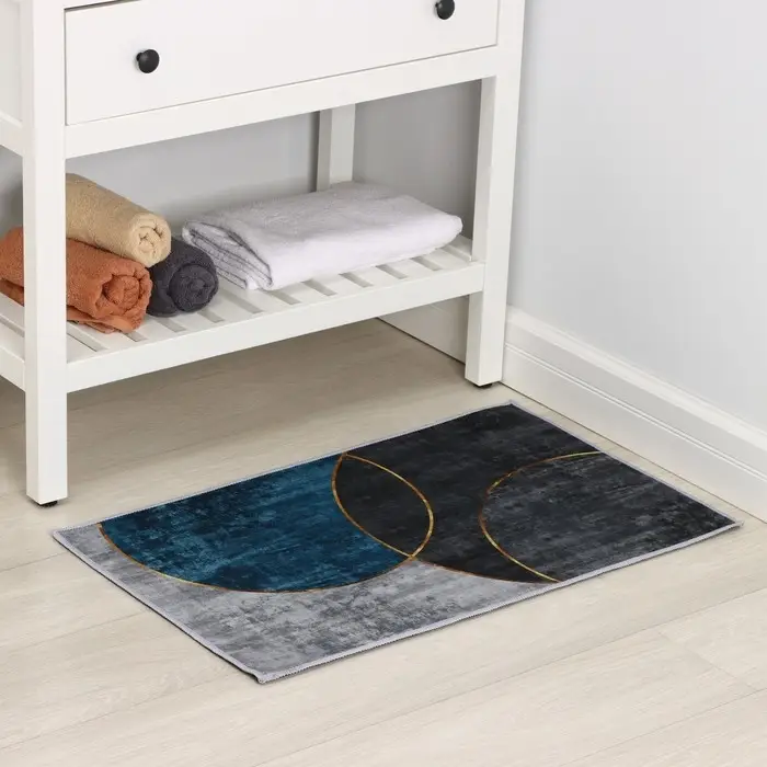 Коврик для дома Доляна &laquo;Мэни&raquo;, 50&times;80 см, синий