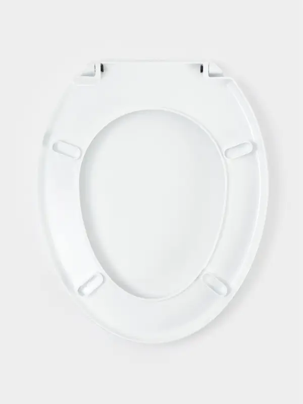 Сиденье для унитаза &laquo;Декор. Белый мрамор&raquo;, 44&times;36 см, с крышкой, белое