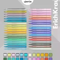 Акриловые маркеры 36 цветов ErichKrause Art Spirit, пулевидный, 6 цветов металлик
