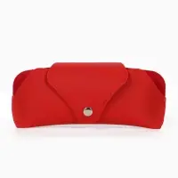 Футляр для очков, на кнопке, 16&times;3&times;6.3 см, красный