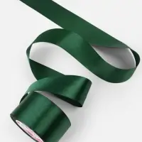 Лента атласная, 50 мм, 23&plusmn;1 м, тёмно-зелёная №128