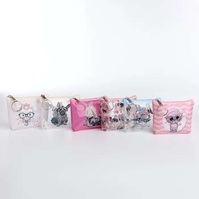 Кошелёк детский &laquo;Котики и мопсики&raquo; Выбражулька, маленький, монетница, МИКС