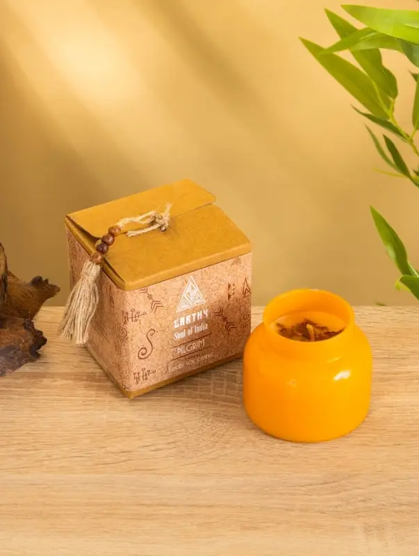 Свеча с травами в банке Earthy collection Свеча с травами в банке Earthy collection "Pilgrim" 200 гр, соевый воск