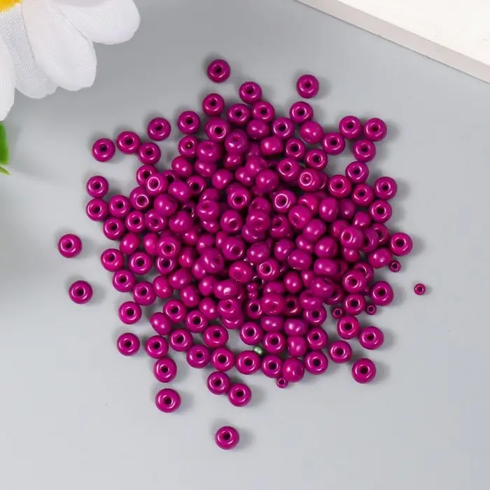 Бисер стекло 6/0  Бисер стекло 6/0 "Баклажановый" 15 гр