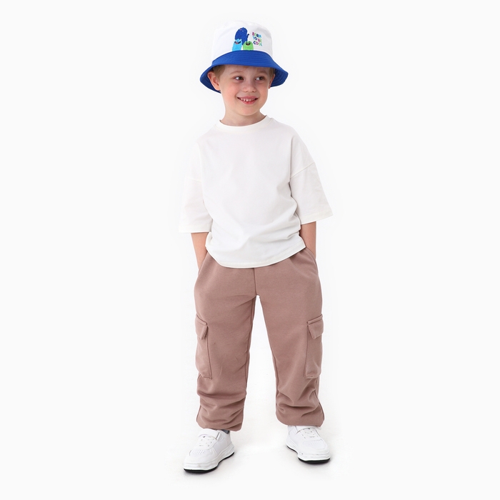 Панама детская для мальчика «Монстрики», цвет белый, р-р 54 Панама детская для мальчика «Монстрики», цвет белый, р-р 54