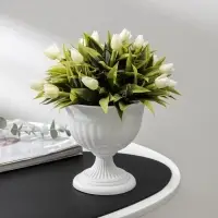 Вазон для цветов &laquo;Венеция&raquo;, 600 мл, d=14 см, h=14 см, пластиковый, белый