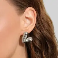 Серьги QF &laquo;Сердечки&raquo;, набор 3 пары, розовый в серебре