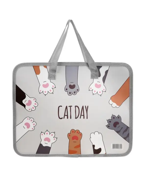 Папка с ручками &laquo;Лапки&raquo;, А4, пластиковая, 70 мм, 322&times;256 мм