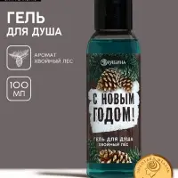 Гель для душа мужской &laquo;С Новым Годом!&raquo;, 100 мл, аромат хвойного леса, Чистое счастье