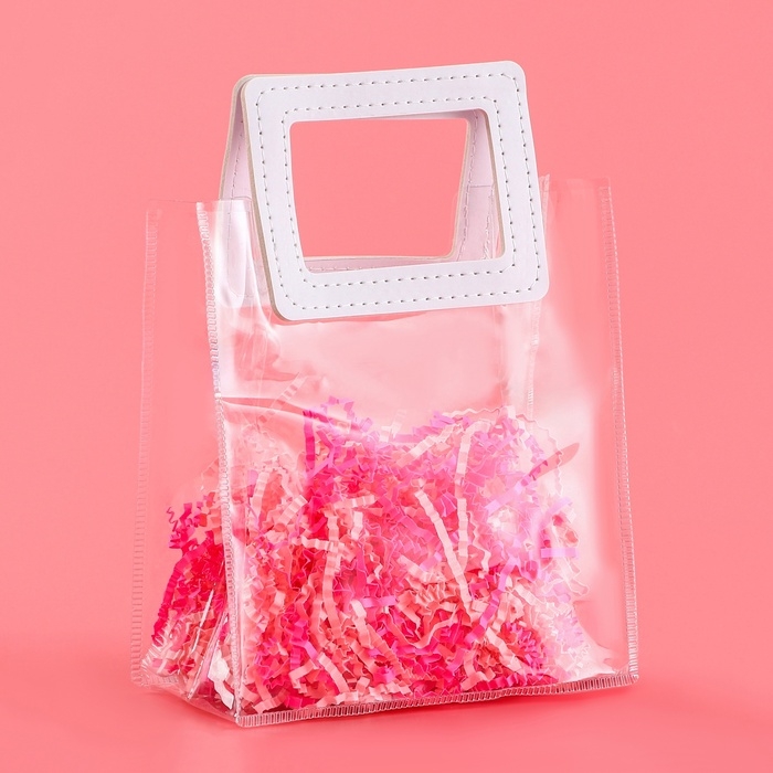 Пакет подарочный из ПВХ, белый, 17 х 15 х 8 см Пакет подарочный из ПВХ, белый, 17 х 15 х 8 см