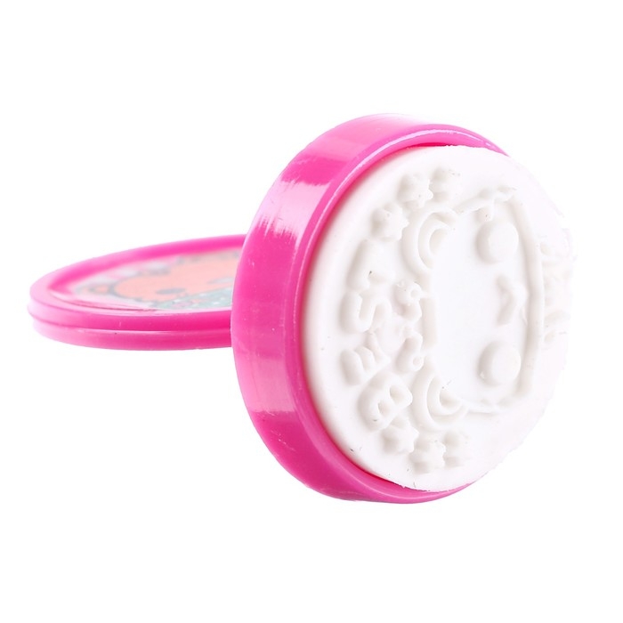 Набор для рисования: печать 3 шт., штемпельная подушка, карандаш 7 цветов, цвет розовый Набор для рисования: печать 3 шт., штемпельная подушка, карандаш 7 цветов, цвет розовый