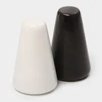 Набор для специй Magistro Black&White, 2 предмета: солонка, перечница, мрамор, белый, чёрный