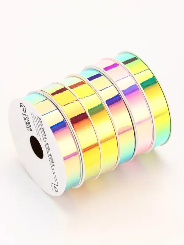 Лента упаковочная для декора и подарков, неон, МИКС, 1.2 см &times; 5 м&plusmn;5%