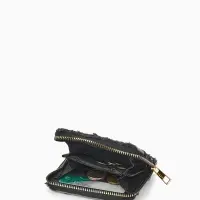 Кошелёк женский на молнии 8.5&times;2&times;11 см, джинсовый, чёрный