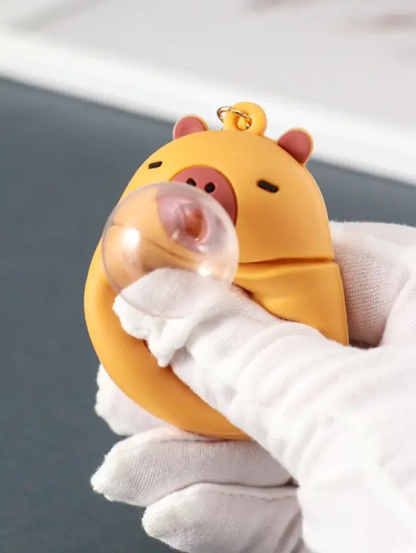 Брелок для ключей на кольце с карабином «Капибара - антистресс», надувает пузырь, резина, 5×4.7×6.5 см Брелок для ключей на кольце с карабином «Капибара - антистресс», надувает пузырь, резина, 5×4.7×6.5 см