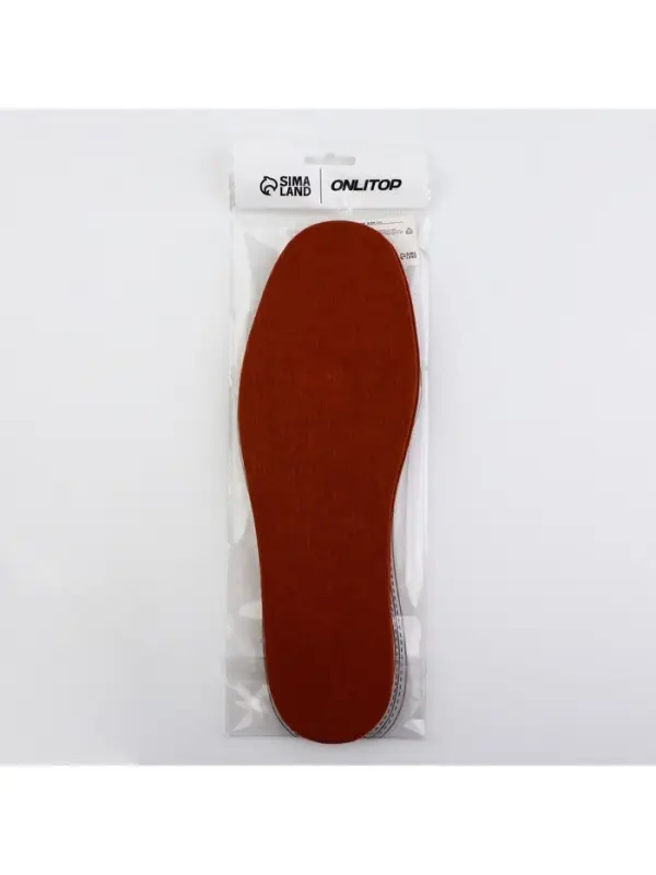 Стельки для обуви, универсальные, р-р RU до 45 (р-р Пр-ля до 46), 28.5 см, пара, коричневые