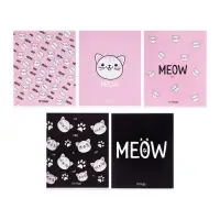Тетрадь 48 листов в клетку, Calligrata Meow, МИКС