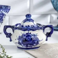 Сахарница фарфор гжель &laquo;Секрет&raquo;