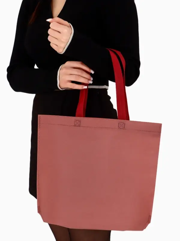 Пакет с петлевой ручкой, сумка - шопер &laquo;Эко&raquo;, 38&times;32&times;10 см, бордовый