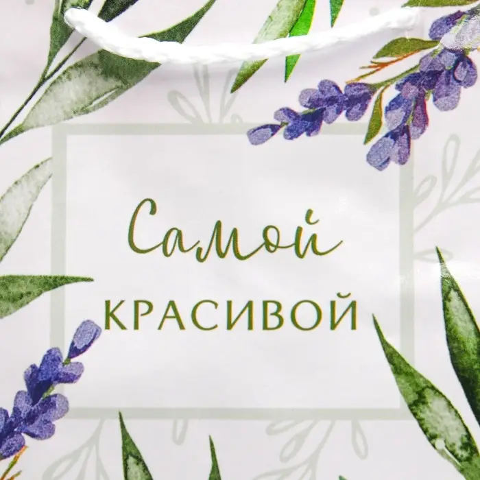 Пакет подарочный ламинированный, упаковка, Best wishes, S 12 х 15 х 5.5 см