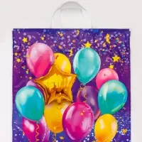 Пакет подарочный &laquo;Эмоции&raquo;, полиэтиленовый с петлевой ручкой, 42&times;45 см, 45 мкм