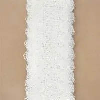 Кружево гипюровое, 105 мм, 6.8&plusmn;0.5 м, цвет белый