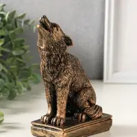 Подсвечник на 1 свечу &laquo;Волк&raquo;, 18&times;12&times;6 см, под бронзу